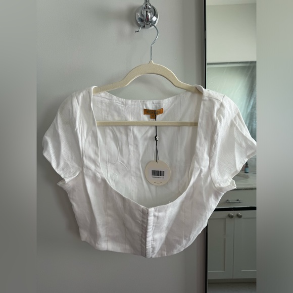 NWT Vrg Grl Selena linen white corset top - Picture 13 of 16